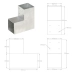 vidaXL Conector de grindă, formă L, 101 x 101 mm, metal galvanizat vidaXL Conector de grindă, formă L, 101 x 101 mm, metal galvanizat