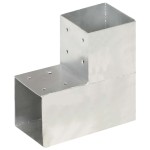 vidaXL Conectori grindă, formă L, 4 buc, 101x101 mm, metal galvanizat vidaXL Conectori grindă, formă L, 4 buc, 101x101 mm, metal galvanizat