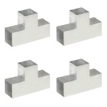 vidaXL Conectori grindă, formă T, 4 buc, 101x101 mm, metal galvanizat vidaXL Conectori grindă, formă T, 4 buc, 101x101 mm, metal galvanizat
