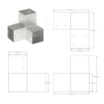 vidaXL Conector de grindă, formă Y, 101 x 101 mm, metal galvanizat vidaXL Conector de grindă, formă Y, 101 x 101 mm, metal galvanizat