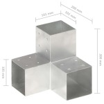 vidaXL Conectori grindă, formă Y, 4 buc, 101x101 mm, metal galvanizat