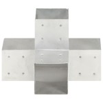 vidaXL Conector de grindă, formă X, 101 x 101 mm, metal galvanizat vidaXL Conector de grindă, formă X, 101 x 101 mm, metal galvanizat