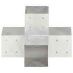 vidaXL Conectori grindă, formă X, 4 buc, 101x101 mm, metal galvanizat vidaXL Conectori grindă, formă X, 4 buc, 101x101 mm, metal galvanizat