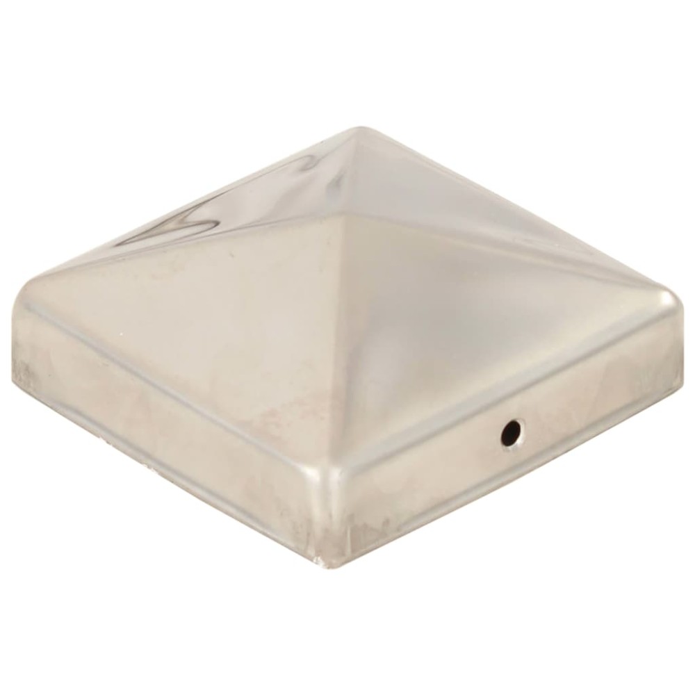 vidaXL Capace stâlpi de gard piramidă 6 buc. 81x81 mm oțel inoxidabil