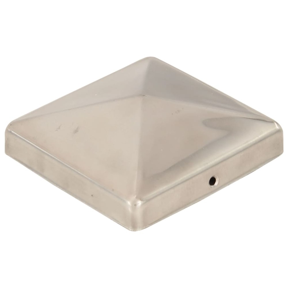 vidaXL Capace stâlpi de gard piramidă 6 buc. oțel inoxidabil 101x101mm