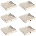 vidaXL Capace stâlpi de gard piramidă 6 buc. oțel inoxidabil 101x101mm vidaXL Capace stâlpi de gard piramidă 6 buc. oțel inoxidabil 101x101mm