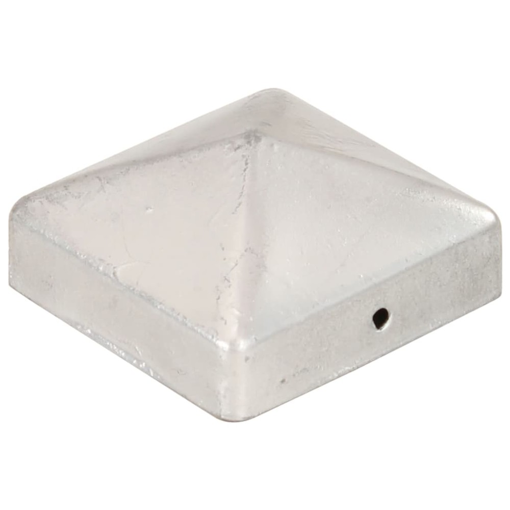 vidaXL Capace stâlpi de gard piramidă 6 buc. metal galvanizat 71x71 mm