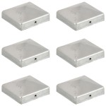 vidaXL Capace stâlpi de gard piramidă 6 buc. metal galvanizat 81x81 mm vidaXL Capace stâlpi de gard piramidă 6 buc. metal galvanizat 81x81 mm