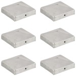vidaXL Capace stâlpi de gard piramidă 6 buc. metal galvanizat 91x91 mm vidaXL Capace stâlpi de gard piramidă 6 buc. metal galvanizat 91x91 mm