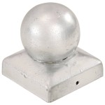 vidaXL Capace stâlpi tip glob, 6 buc., 71 x 71 mm, metal galvanizat