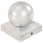 vidaXL Capace stâlpi tip glob, 6 buc., 91 x 91 mm, metal galvanizat vidaXL Capace stâlpi tip glob, 6 buc., 91 x 91 mm, metal galvanizat
