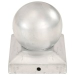 vidaXL Capace stâlpi tip glob, 6 buc., 91 x 91 mm, metal galvanizat vidaXL Capace stâlpi tip glob, 6 buc., 91 x 91 mm, metal galvanizat