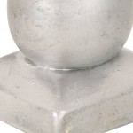vidaXL Capace stâlpi tip glob, 6 buc., 91 x 91 mm, metal galvanizat vidaXL Capace stâlpi tip glob, 6 buc., 91 x 91 mm, metal galvanizat