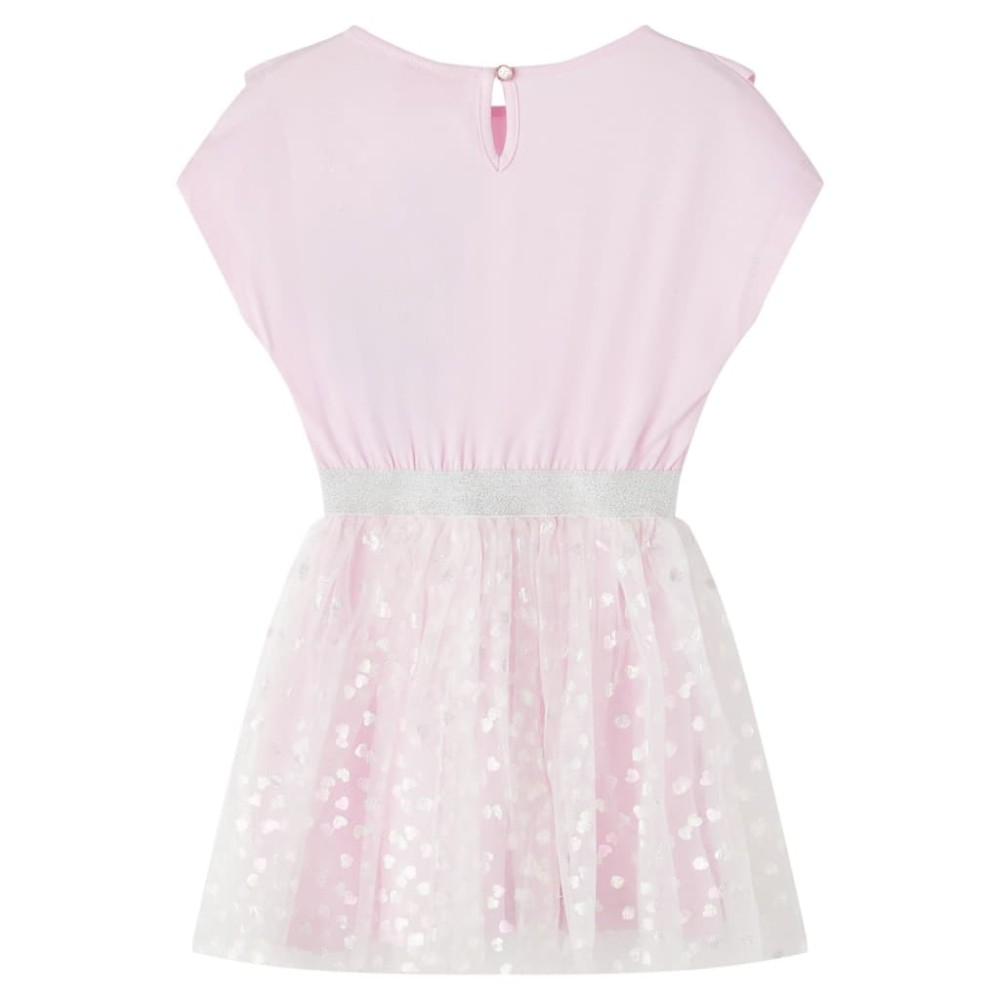 Rochie copii volane, roz deschis, 104