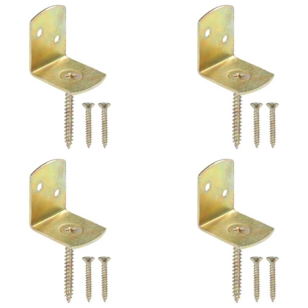 vidaXL Suporturi panou gard, formă L, 4 buc, metal galvanizat