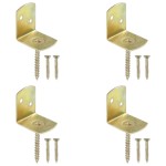 vidaXL Suporturi panou gard, formă L, 4 buc, metal galvanizat