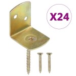 vidaXL Suporturi panou gard, formă L, 24 buc, metal galvanizat
