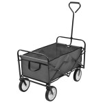 vidaXL Cărucior manual pliabil, gri, oțel vidaXL Cărucior manual pliabil, gri, oțel