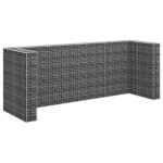 vidaXL Perete gabion pentru pubele, 320x100x120 cm, oțel galvanizat vidaXL Perete gabion pentru pubele, 320x100x120 cm, oțel galvanizat