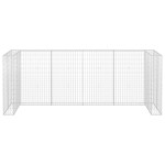 vidaXL Perete gabion pentru pubele, 320x100x120 cm, oțel galvanizat vidaXL Perete gabion pentru pubele, 320x100x120 cm, oțel galvanizat