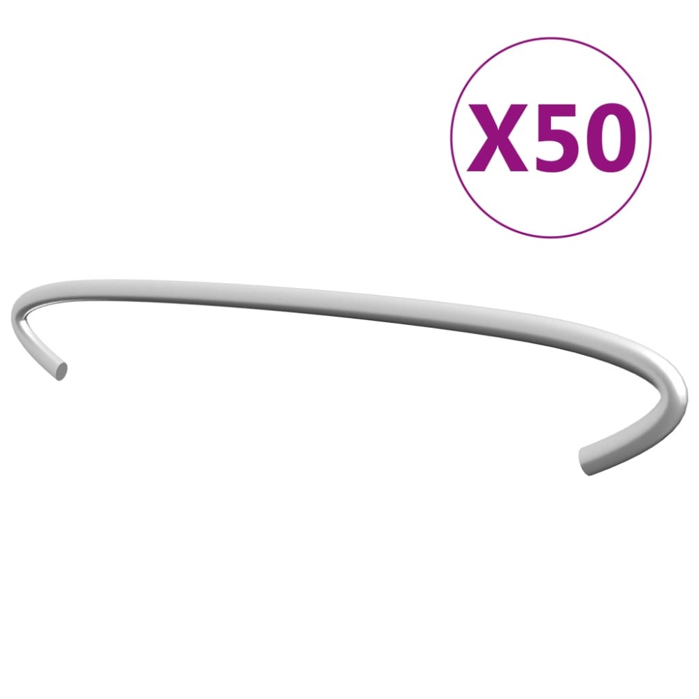 vidaXL Cârlige pentru gabioane, 50 buc., oțel galvanizat, 20 cm