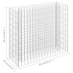 vidaXL Strat înălțat gabion, 90 x 30 x 90 cm, oțel galvanizat
