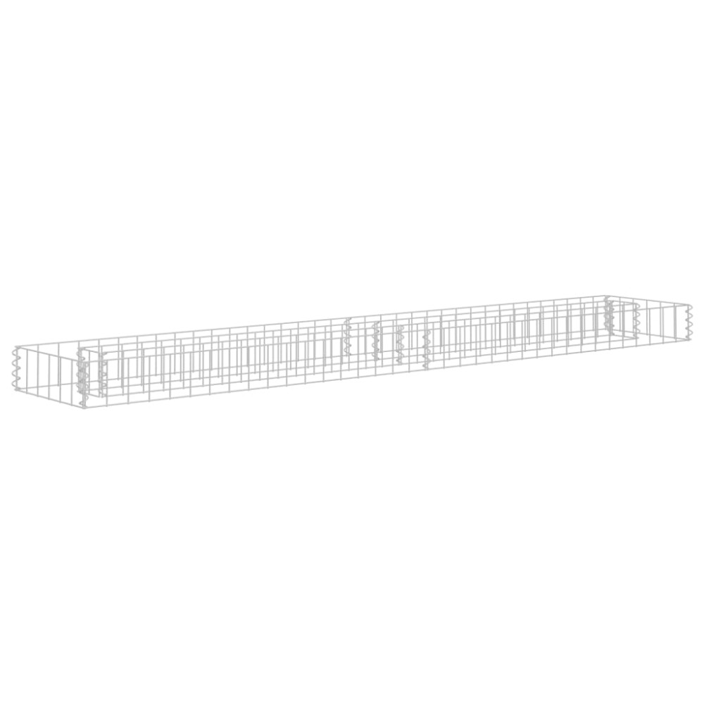 vidaXL Strat înălțat gabion, 180x30x10 cm, oțel galvanizat