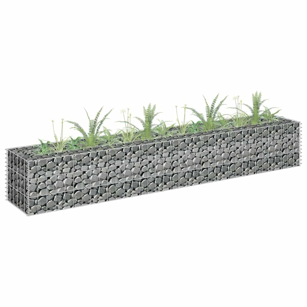 vidaXL Strat înălțat gabion, 180 x 30 x 30 cm, oțel galvanizat
