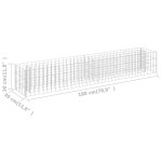 vidaXL Strat înălțat gabion, 180 x 30 x 30 cm, oțel galvanizat