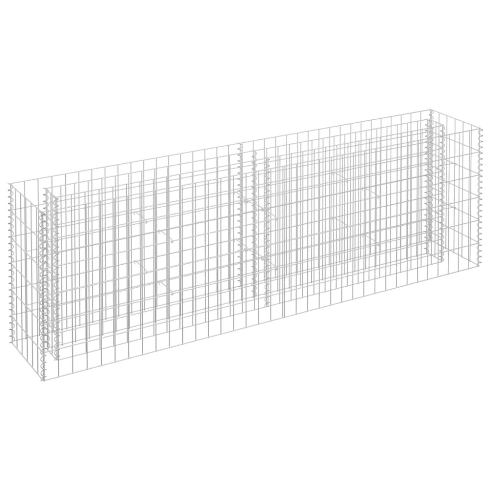 vidaXL Strat înălțat gabion, 180 x 30 x 60 cm, oțel galvanizat