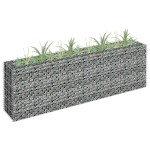 vidaXL Strat înălțat gabion, 180 x 30 x 60 cm, oțel galvanizat