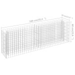 vidaXL Strat înălțat gabion, 180 x 30 x 60 cm, oțel galvanizat