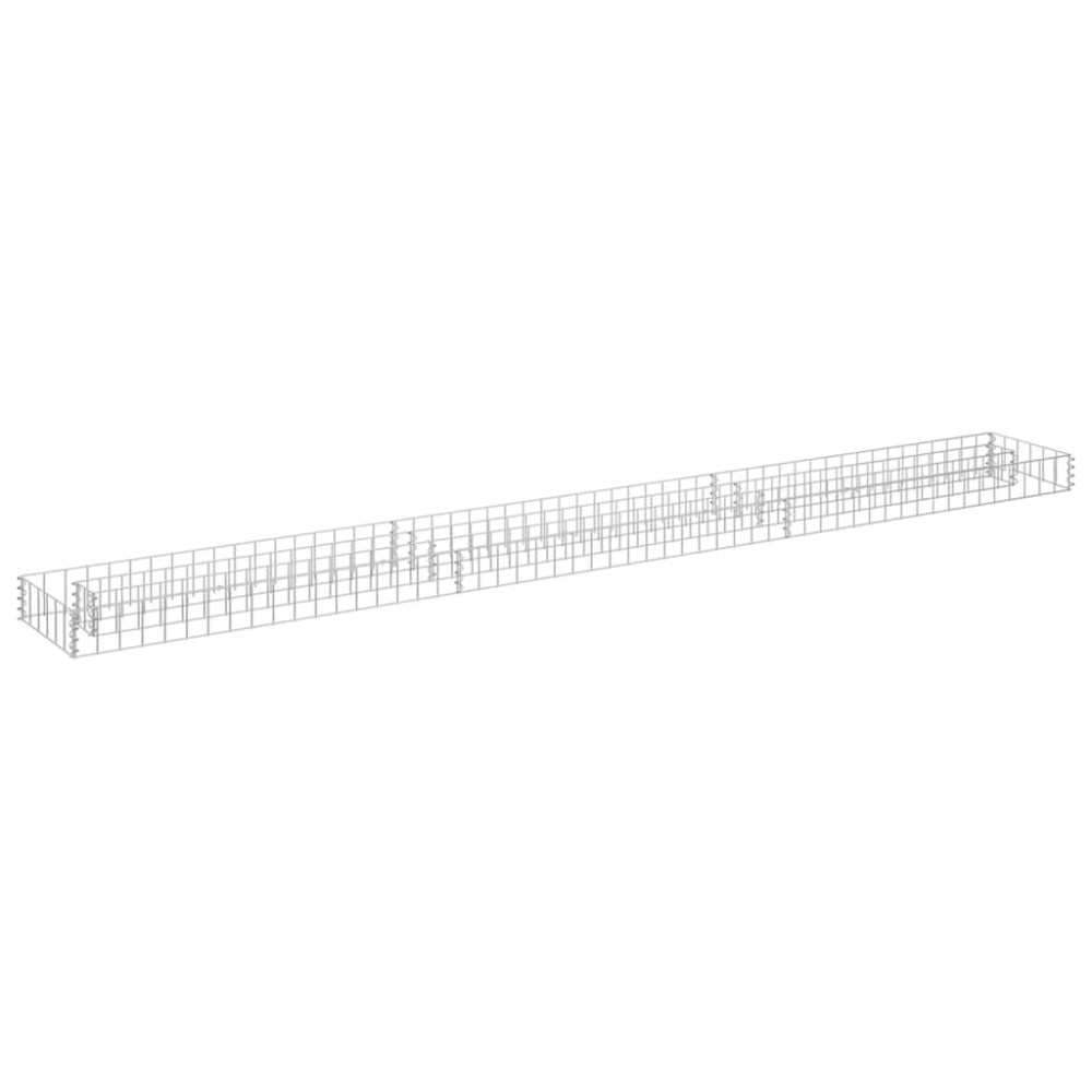 vidaXL Strat înălțat gabion, 270x30x10 cm, oțel galvanizat