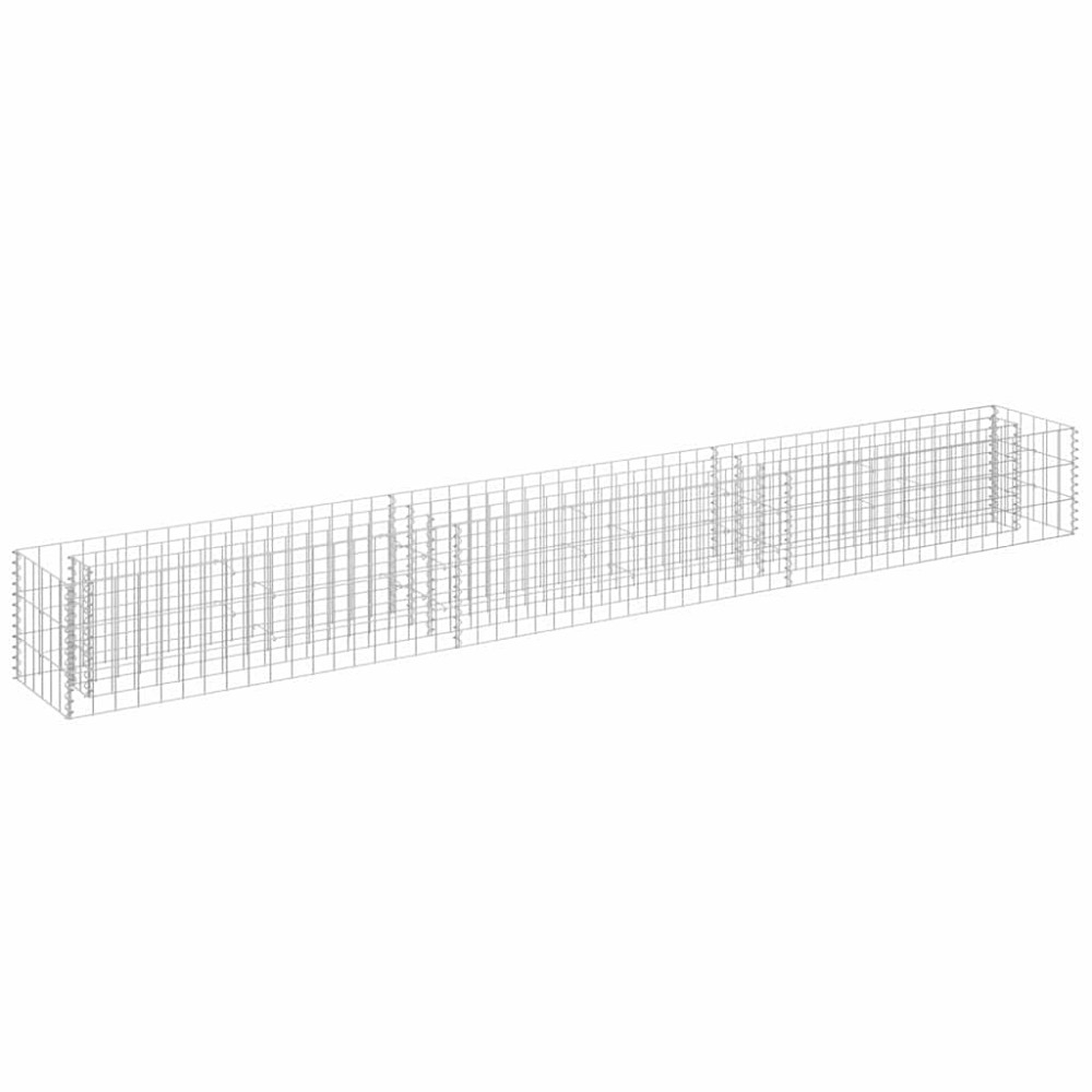 vidaXL Strat înălțat gabion, 270 x 30 x 30 cm, oțel galvanizat