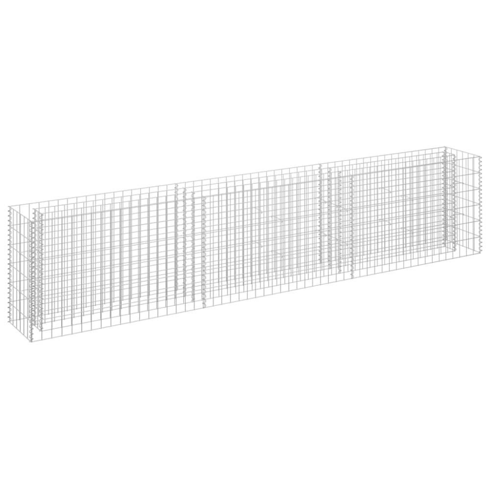vidaXL Strat înălțat gabion, 270 x 30 x 60 cm, oțel galvanizat