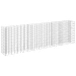 vidaXL Strat înălțat gabion, 270 x 30 x 90 cm, oțel galvanizat