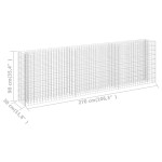 vidaXL Strat înălțat gabion, 270 x 30 x 90 cm, oțel galvanizat