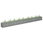 vidaXL Strat înălțat gabion, 360 x 30 x 30 cm, oțel inoxidabil