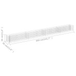 vidaXL Strat înălțat gabion, 360 x 30 x 30 cm, oțel inoxidabil