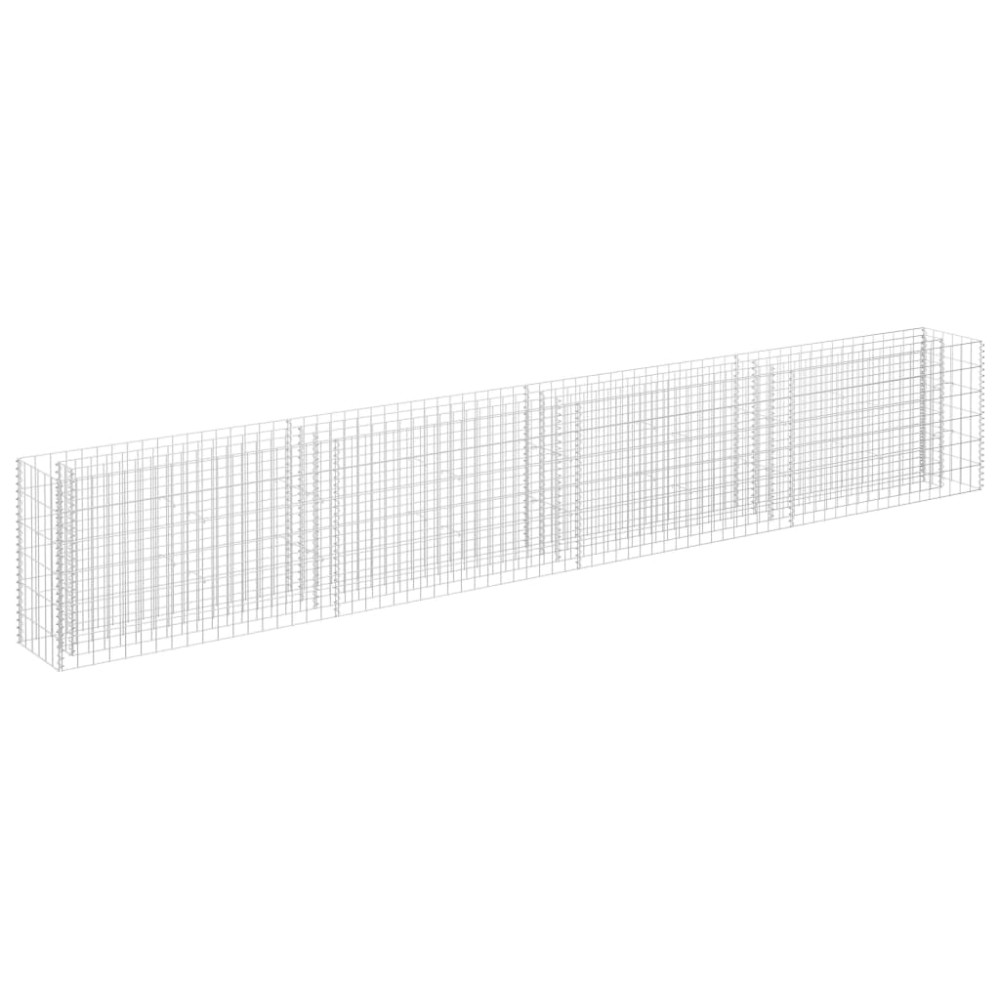 vidaXL Strat înălțat gabion, 360 x 30 x 60 cm, oțel inoxidabil