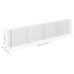 vidaXL Strat înălțat gabion, 360 x 30 x 90 cm, oțel galvanizat
