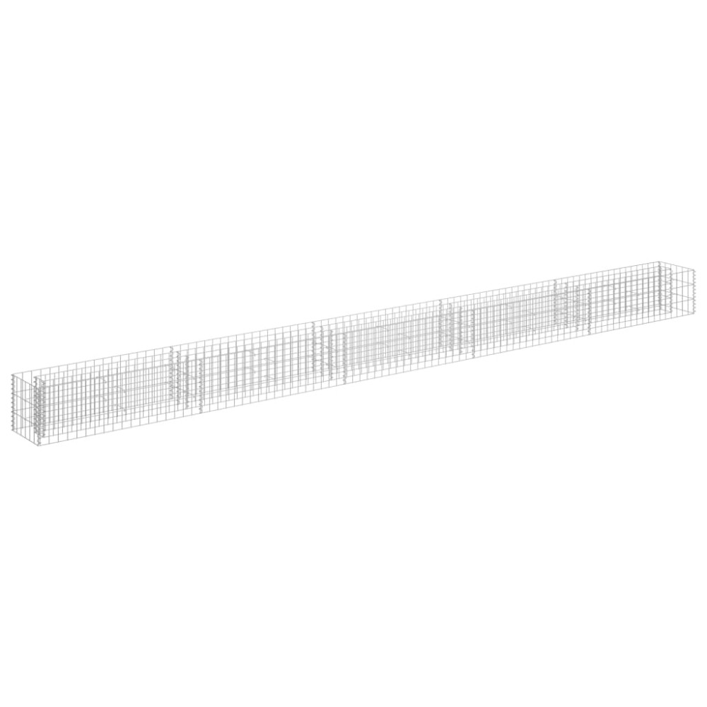 vidaXL Strat înălțat gabion, 450 x 30 x 30 cm, oțel galvanizat