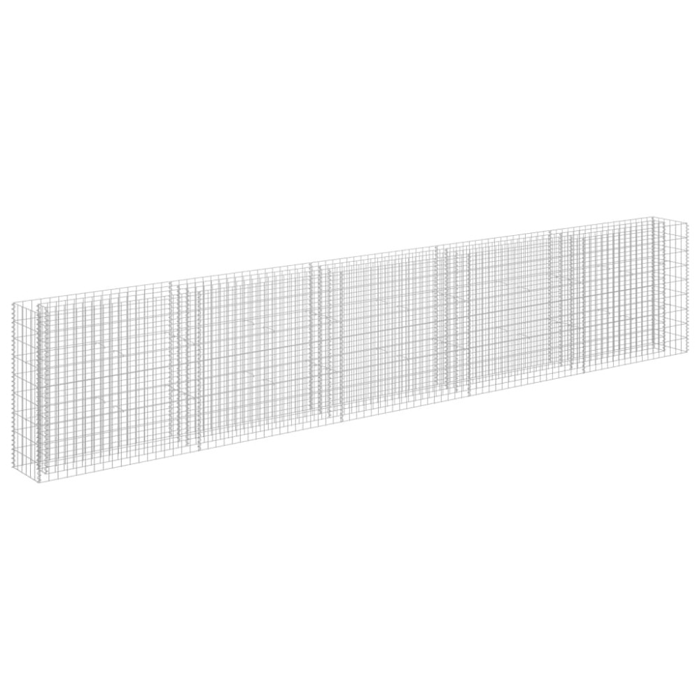 vidaXL Strat înălțat gabion, 450 x 30 x 90 cm, oțel inoxidabil