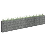 vidaXL Strat înălțat gabion, 450 x 30 x 90 cm, oțel inoxidabil
