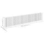 vidaXL Strat înălțat gabion, 450 x 30 x 90 cm, oțel inoxidabil