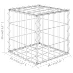 vidaXL Gabion cub strat înălțat, 30 x 30 x 30 cm, sârmă de oțel