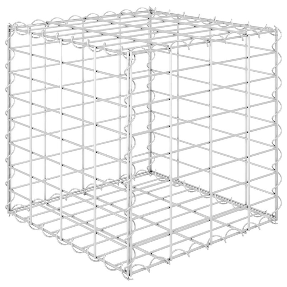 vidaXL Strat înălțat cub gabion, 40 x 40 x 40 cm, sârmă de oțel