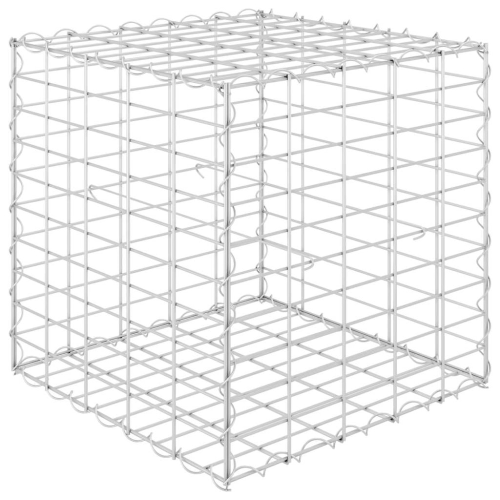vidaXL Strat înălțat cub gabion, 50 x 50 x 50 cm, sârmă de oțel