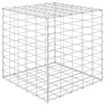 vidaXL Strat înălțat cub gabion, 50 x 50 x 50 cm, sârmă de oțel