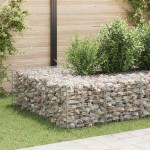 vidaXL Strat înălțat cub gabion, 50 x 50 x 50 cm, sârmă de oțel